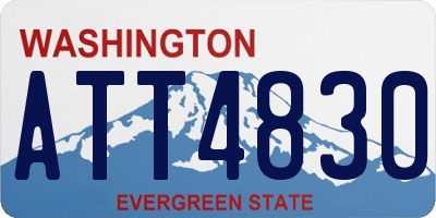 WA license plate ATT4830