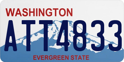WA license plate ATT4833