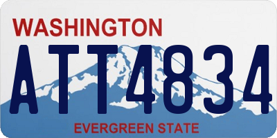 WA license plate ATT4834