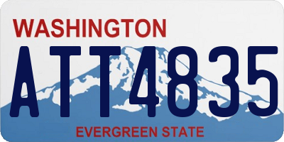 WA license plate ATT4835