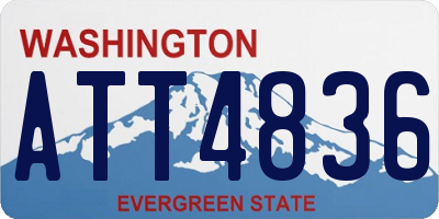 WA license plate ATT4836
