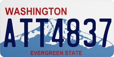 WA license plate ATT4837