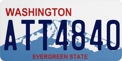 WA license plate ATT4840