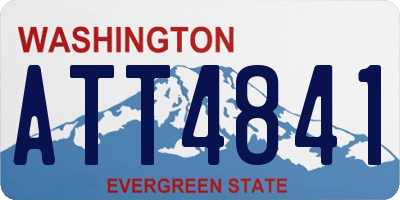 WA license plate ATT4841