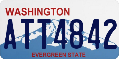 WA license plate ATT4842