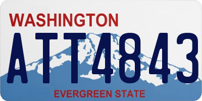 WA license plate ATT4843