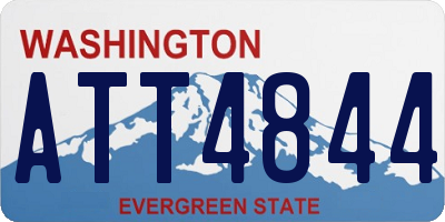 WA license plate ATT4844