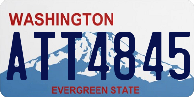 WA license plate ATT4845