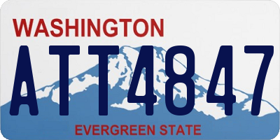 WA license plate ATT4847