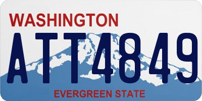 WA license plate ATT4849
