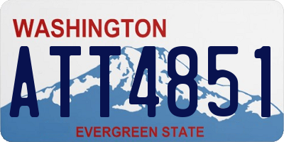 WA license plate ATT4851