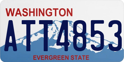 WA license plate ATT4853