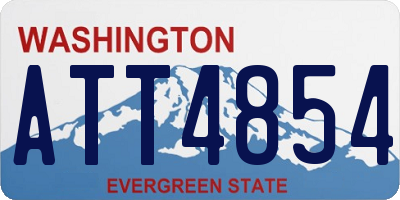 WA license plate ATT4854