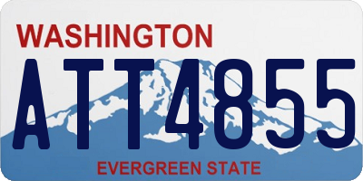 WA license plate ATT4855