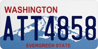 WA license plate ATT4858
