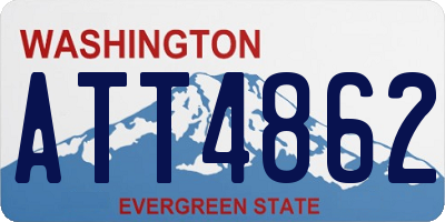 WA license plate ATT4862