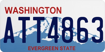 WA license plate ATT4863