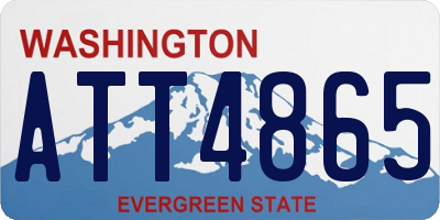 WA license plate ATT4865