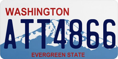 WA license plate ATT4866