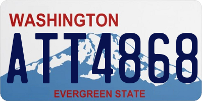 WA license plate ATT4868