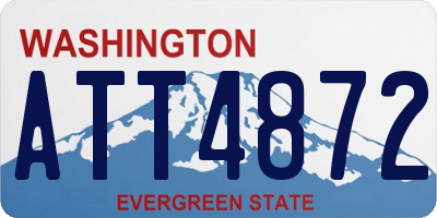 WA license plate ATT4872
