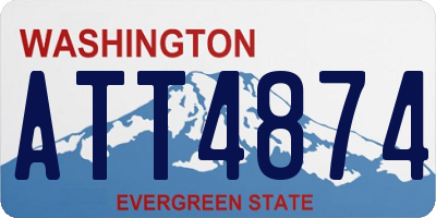 WA license plate ATT4874