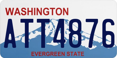WA license plate ATT4876