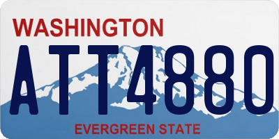 WA license plate ATT4880