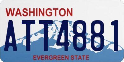 WA license plate ATT4881