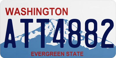 WA license plate ATT4882