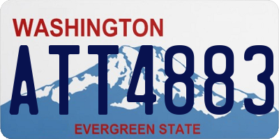 WA license plate ATT4883