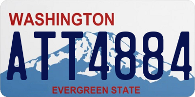 WA license plate ATT4884