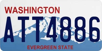 WA license plate ATT4886