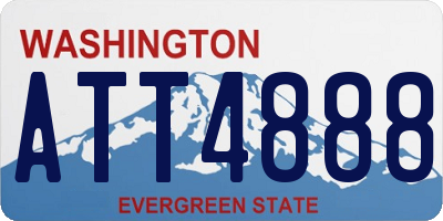 WA license plate ATT4888