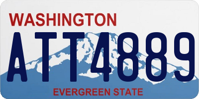 WA license plate ATT4889