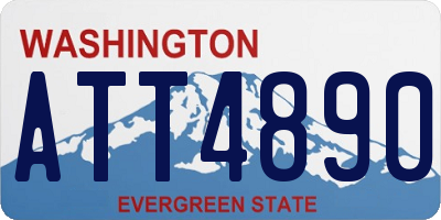WA license plate ATT4890