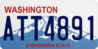 WA license plate ATT4891