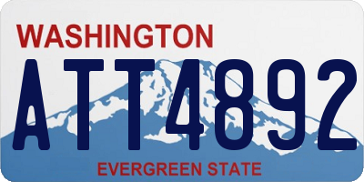 WA license plate ATT4892