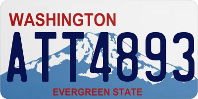 WA license plate ATT4893
