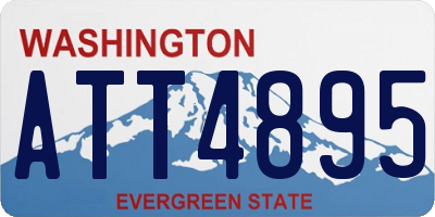 WA license plate ATT4895