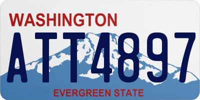 WA license plate ATT4897