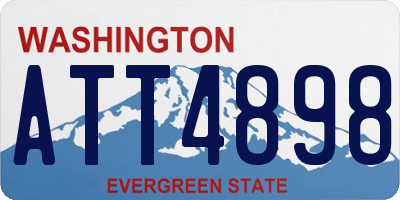 WA license plate ATT4898