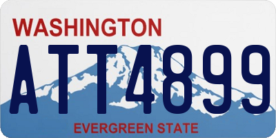 WA license plate ATT4899