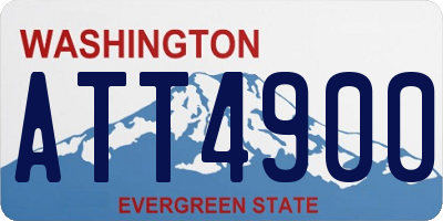 WA license plate ATT4900