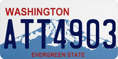 WA license plate ATT4903