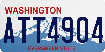 WA license plate ATT4904