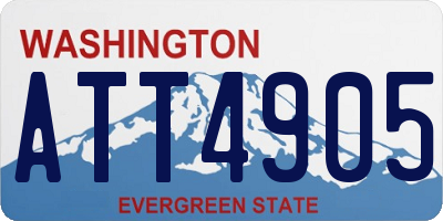 WA license plate ATT4905
