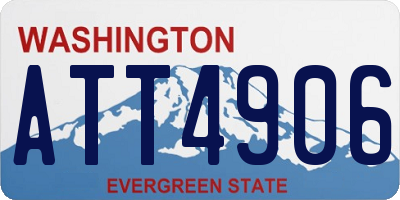 WA license plate ATT4906