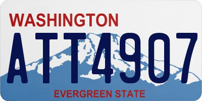 WA license plate ATT4907