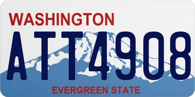 WA license plate ATT4908